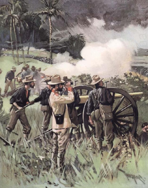 Field Artillery in Action, unknow artist